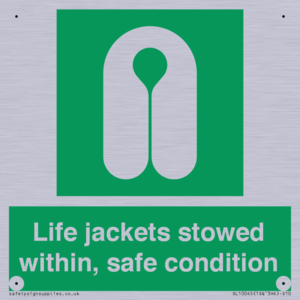 Life jackets stowed within